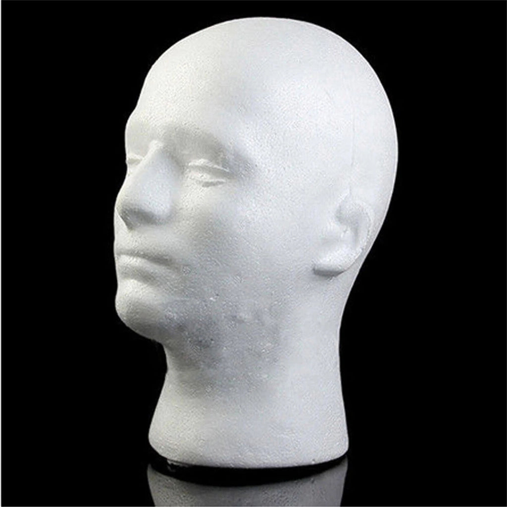 2PCS Foam Mannequin Head Display Stands - Glasses, Caps, Hats and Wig Display Holder