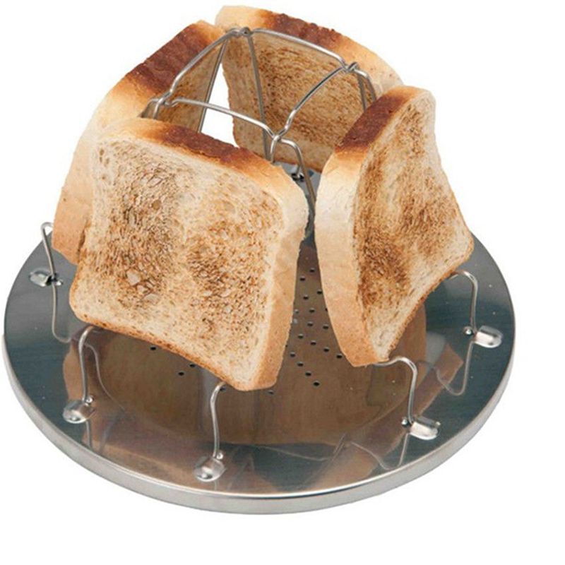 Camping toast rack 2 pack in stainless steel