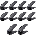 24x Adjustable Plastic Double Layer Shoe Rack Three Gear Shoe Support Space Sav24PCS Adjustable Double Layer Shoe Rack Holders - Space Saving Plastic Shoe Organiserse