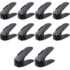 24x Adjustable Plastic Double Layer Shoe Rack Three Gear Shoe Support Space Sav24PCS Adjustable Double Layer Shoe Rack Holders - Space Saving Plastic Shoe Organiserse
