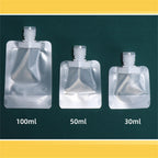 50PCS Reusable Travel Sample Pouches – Empty Plastic Bags for Makeup, Lotion, Shampoo and Liquid Toiletries