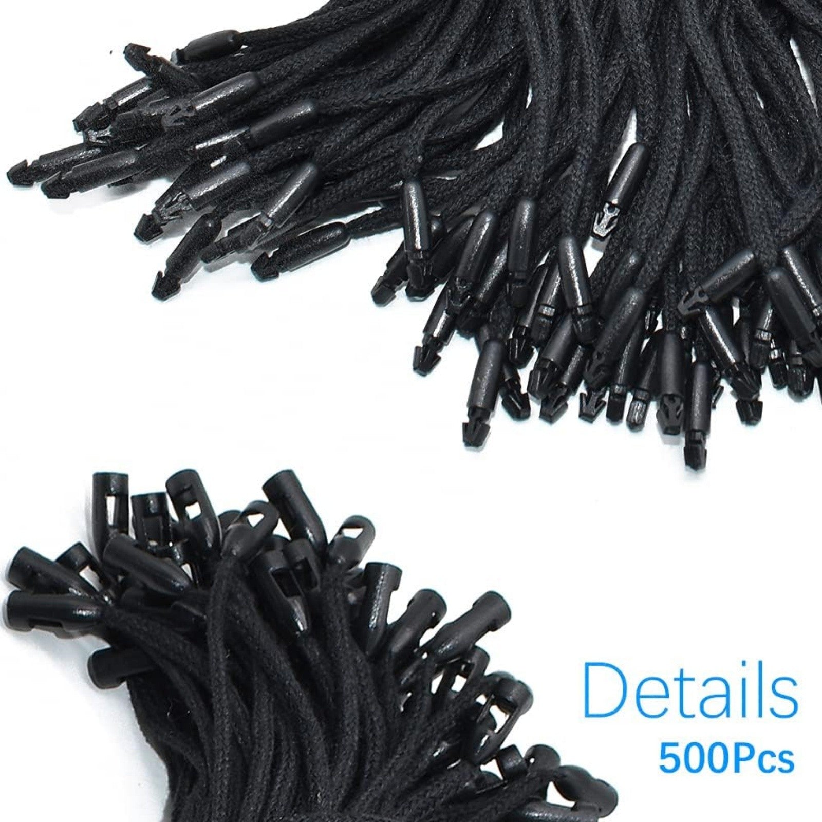 500pcs Hang Tag String Plastic Snap Lock Pins for Price Tags Clothing Labels