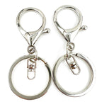 40PCS Keychain Lobster Clasps with Split Rings - Swivel Keyring Hooks for Lanyards and DIY Crafts