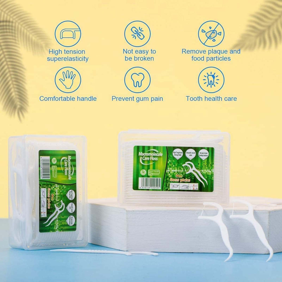 Floss pick box features