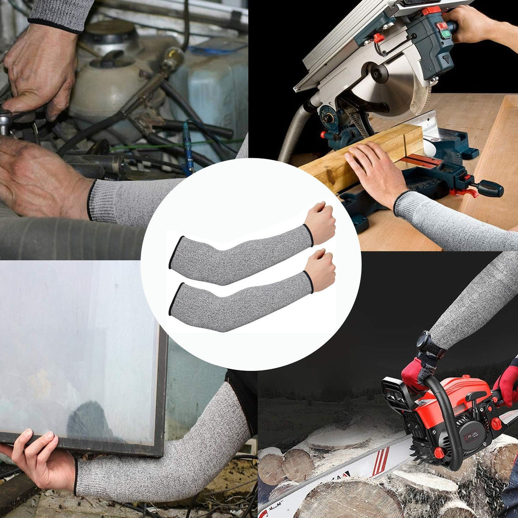 6PCS Cut Resistant Protective Arm Sleeves - Anti Cut Safety Guard Sleeves for Work and Kitchen