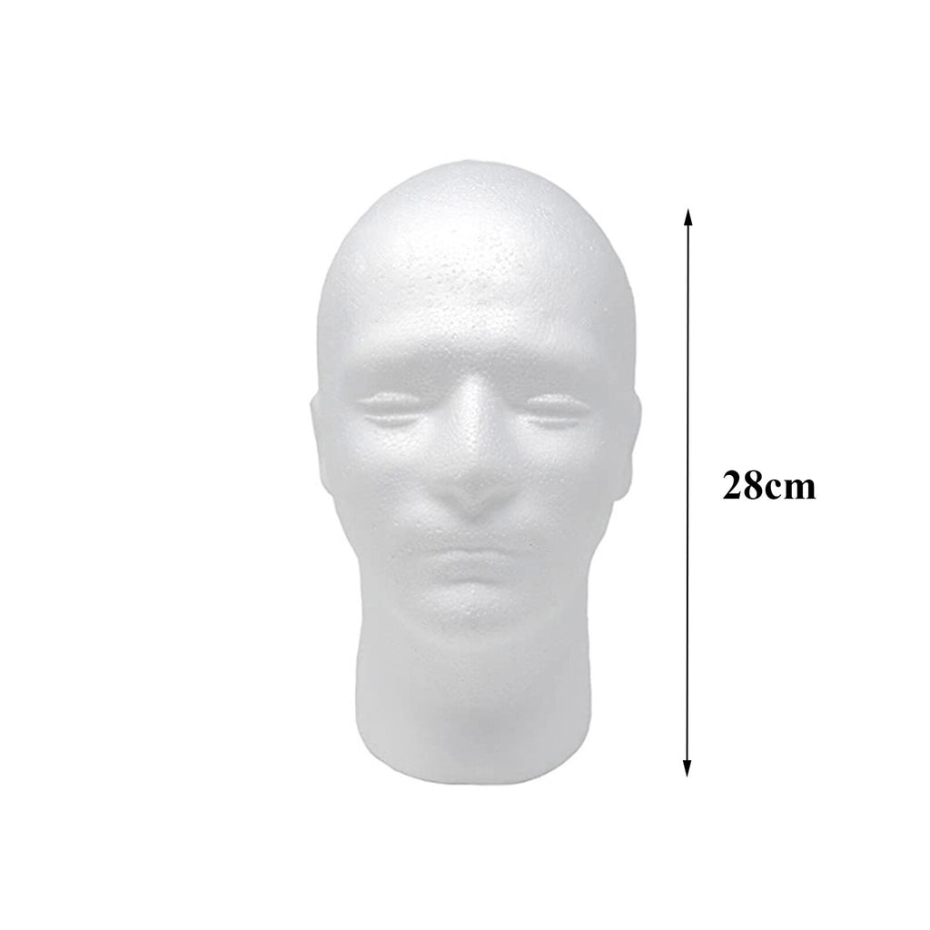 2PCS Foam Mannequin Head Display Stands - Glasses, Caps, Hats and Wig Display Holder