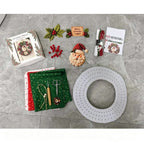 3D Fabric Poke Wreath DIY Kit Christmas Handmade Wreath Craft Set Party Decor