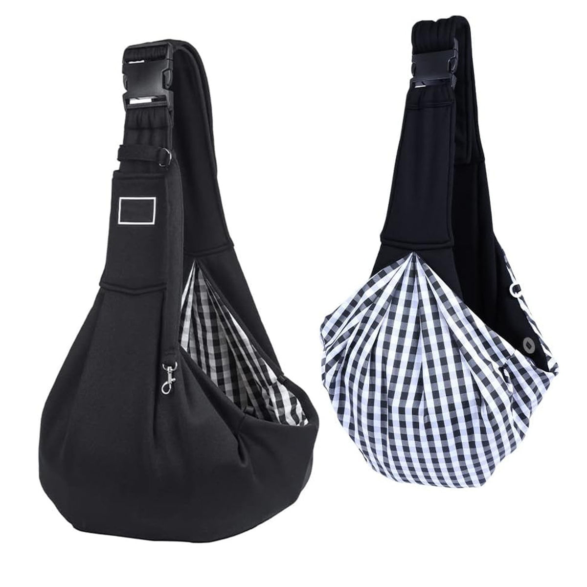 Pet sling bag and grooming rake set