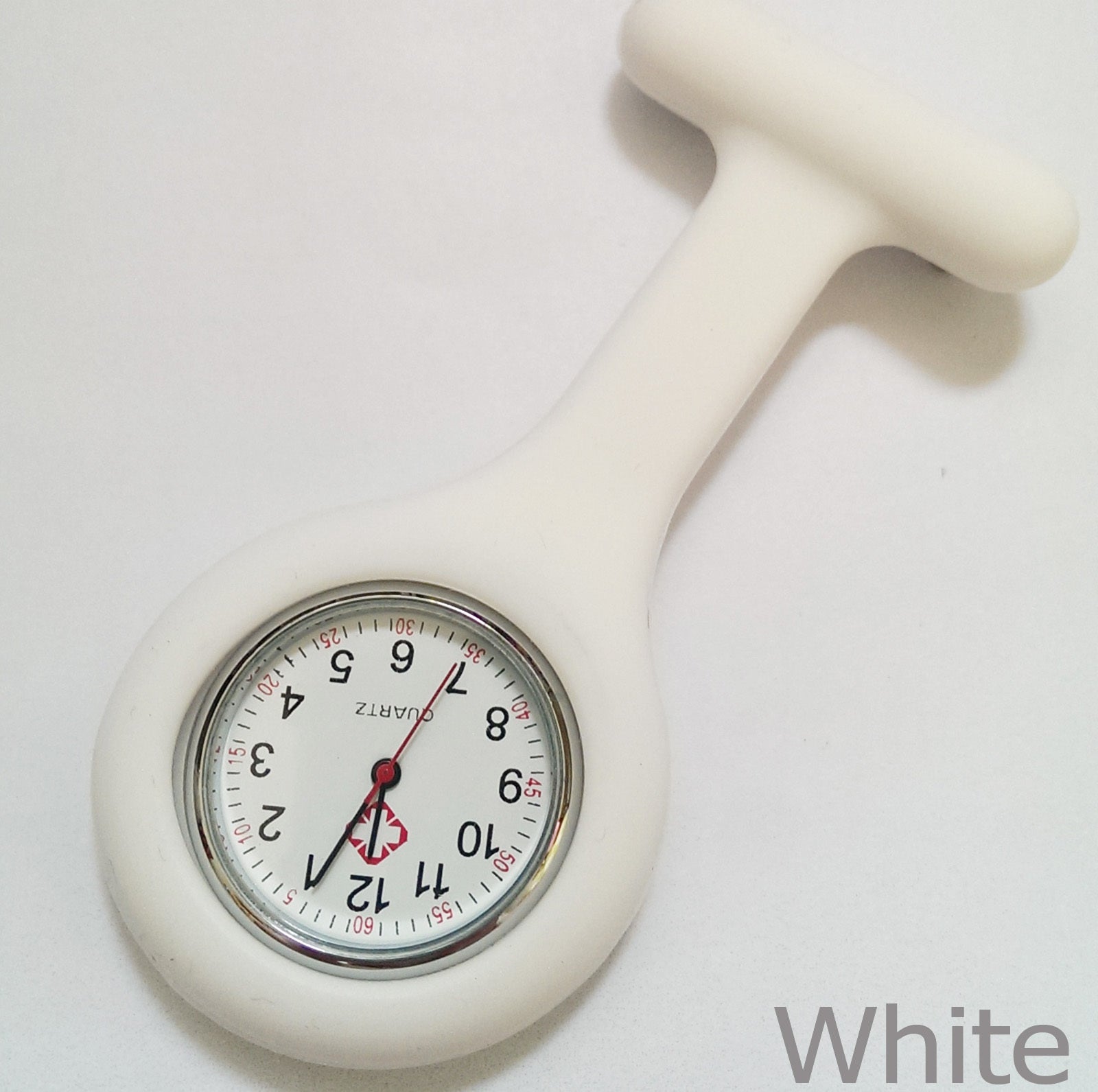 Silicone Nurse Fob Watch – Clip-On Brooch Medical Pocket Quartz Watch