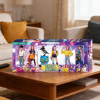 Boxed idol singer mini figures on a coffee table