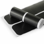 12PCS Carbon Fibre Style Car Door Sill Protector Stickers Scuff Plate Guard Kit