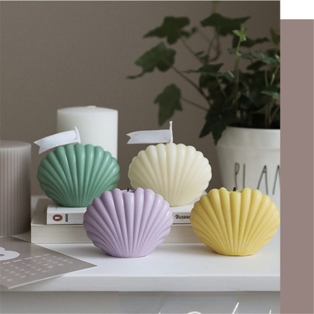 Seashell Candle Silicone Mold - Conch Scallop Clam Wax Mould for DIY Candle and Craft Decor