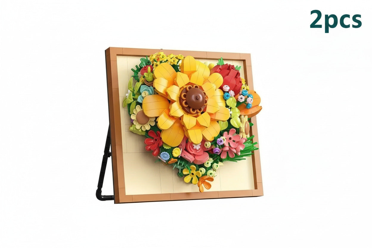 DIY Sunflower Building Block Set – Flower Plant Model Home Office Decoration (1/2 Set)