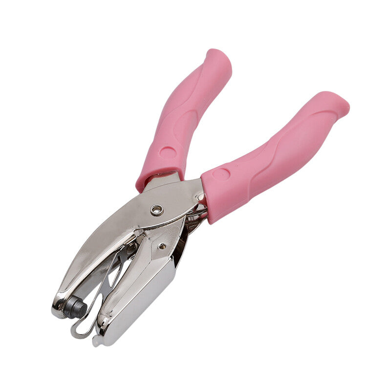 2Pcs Manual Puncher Paper Hand Metal Hole Punch Cutter Circle Soft Grip Paper