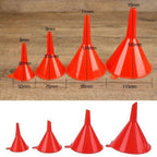 8pcs Plastic Funnel Set Red | Multi Size Kitchen Funnel for Liquid Oil Water Transfer