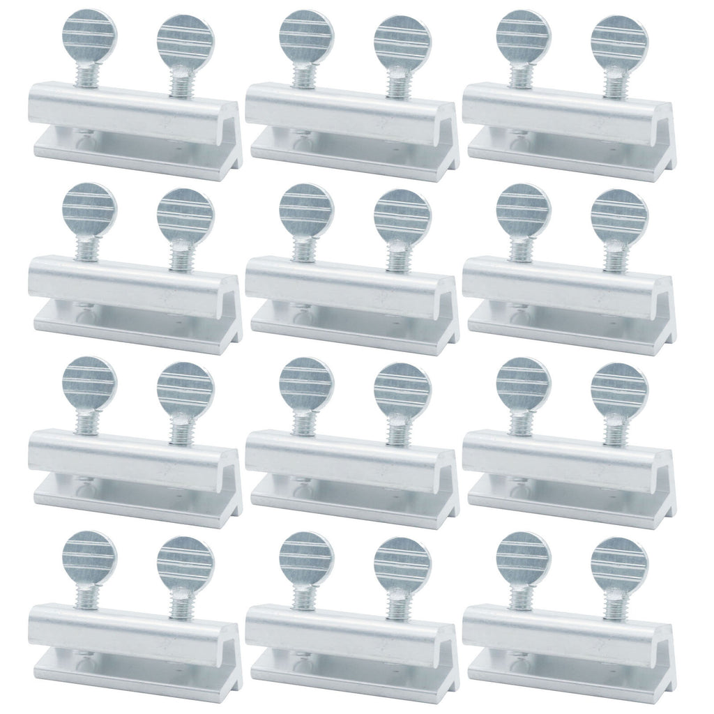 12 Pack Sliding Window Door Safety Locks - Aluminium Security Child Safety Stops Silver