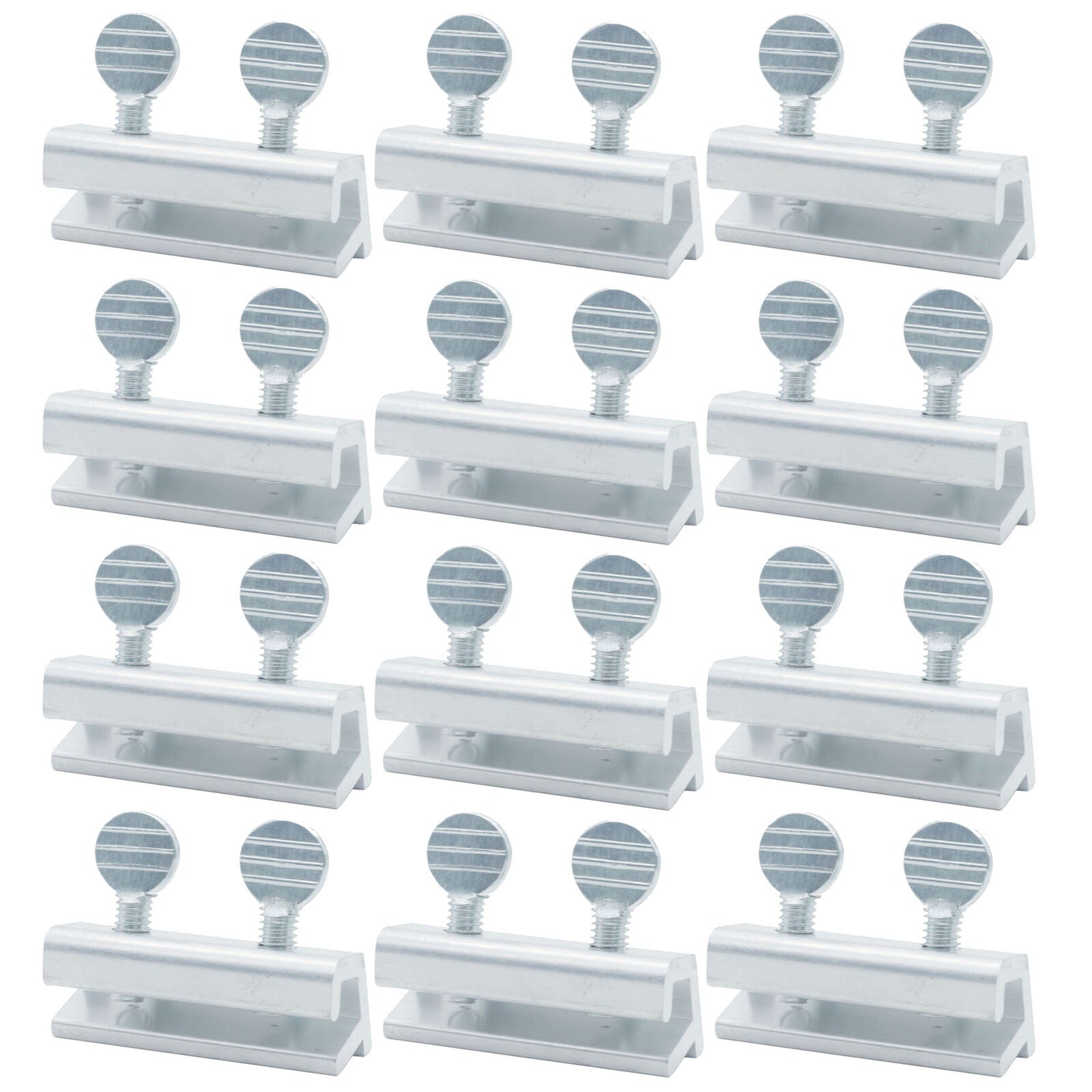 12 Pack Sliding Window Door Safety Locks - Aluminium Security Child Safety Stops Silver