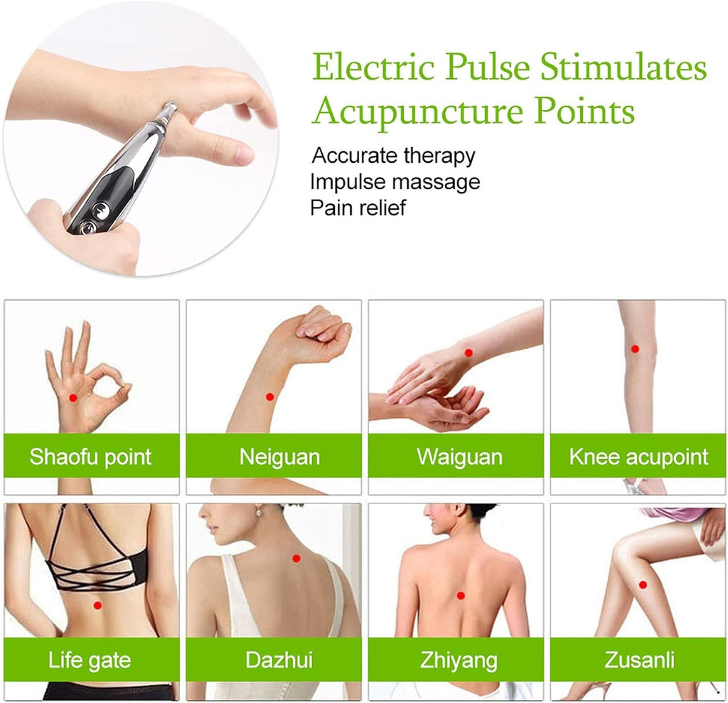 Electronic Acupuncture Massage Pen Pulse Therapy Pain Relief Acupoint Meridian Massager