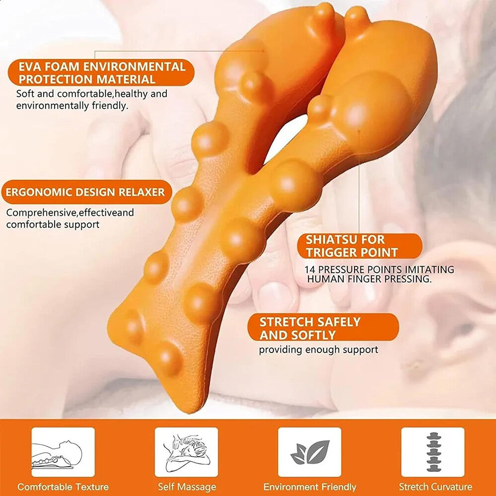 Trapezius Trigger Point Massager – Neck & Shoulder Pain Relief Acupressure Tool
