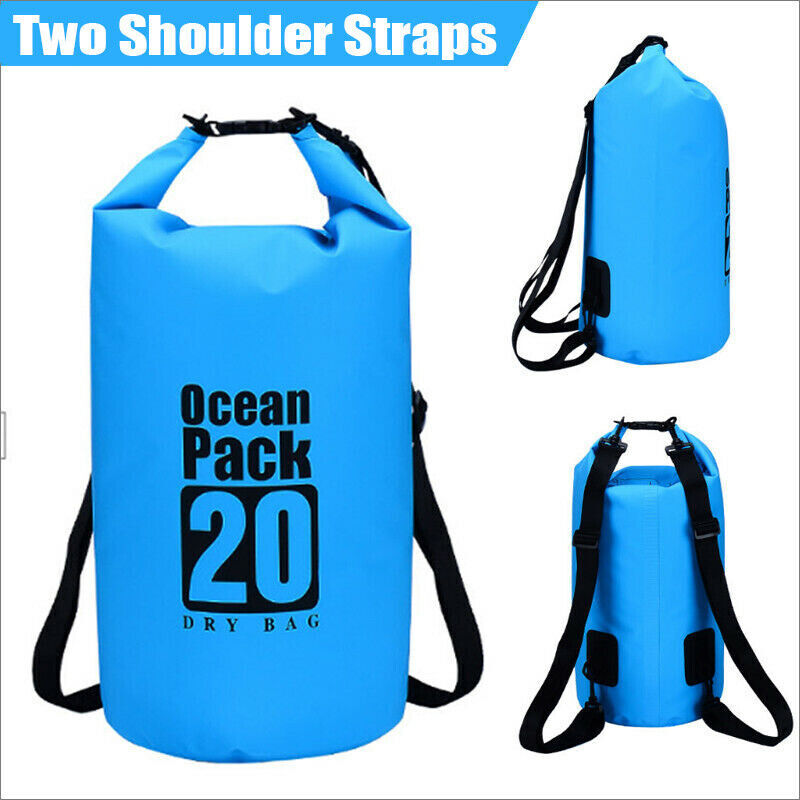 Waterproof Dry Bag Sack | Roll Top Outdoor Bag for Fishing Camping Kayak Canoeing 2/5/10L