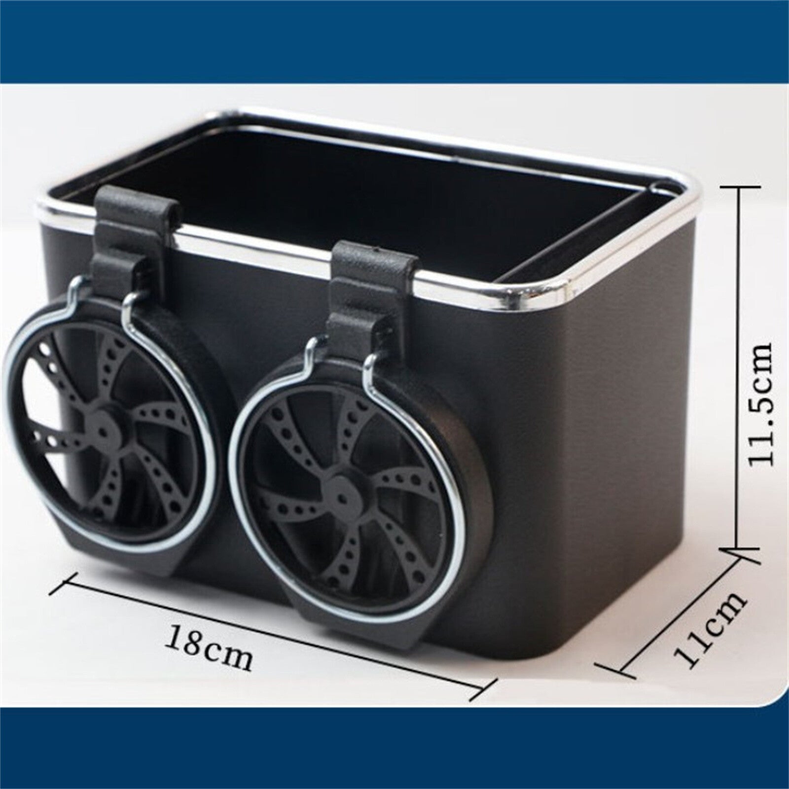 Car Armrest Storage Box with Cup Holder and Tissue Drawer – Multifunction Coffee and Drink Organizer