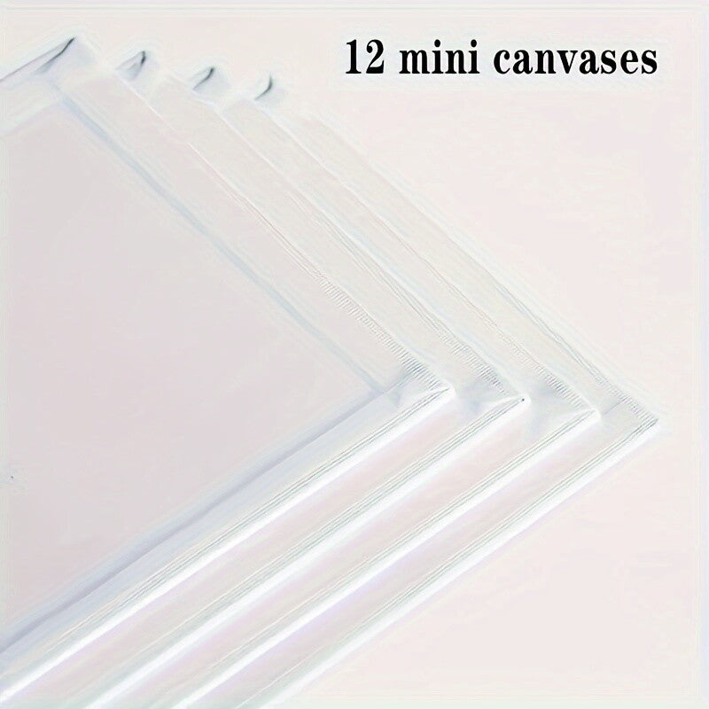 10 Set Mini Canvas Painting Kit – Small DIY Art Board with Brushes for Acrylic Painting