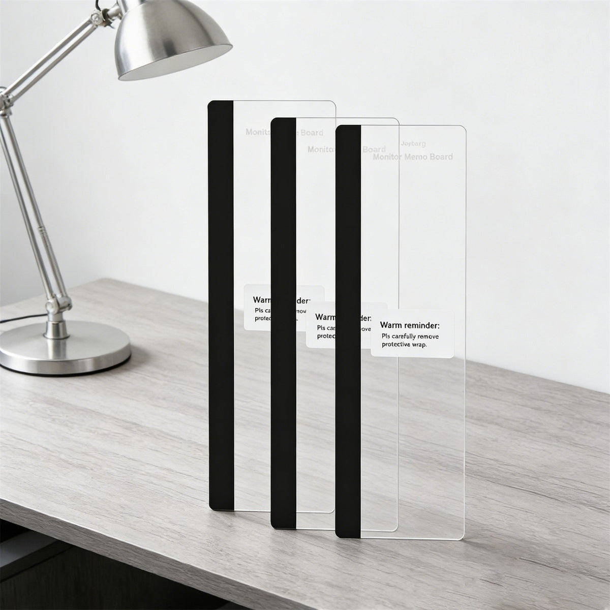4pcs Acrylic Computer Monitor Right Side Memo Board, for Sticking Notes, Memos