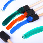 100PCS 1 Inch Foam Paint Brushes - Reusable Sponge Brushes for Painting, Staining and Crafts