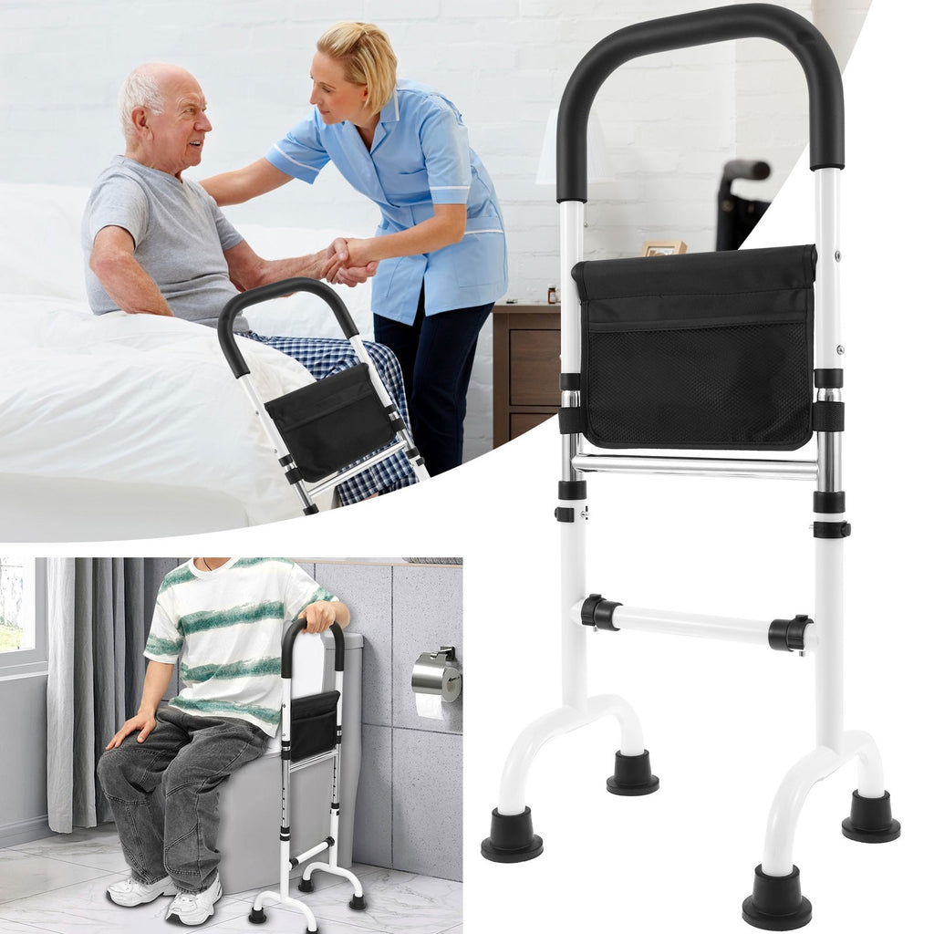 Senior Standing Assist Mobility Aid Adjustable Height Elderly Stand Support Handle Non-Slip Base