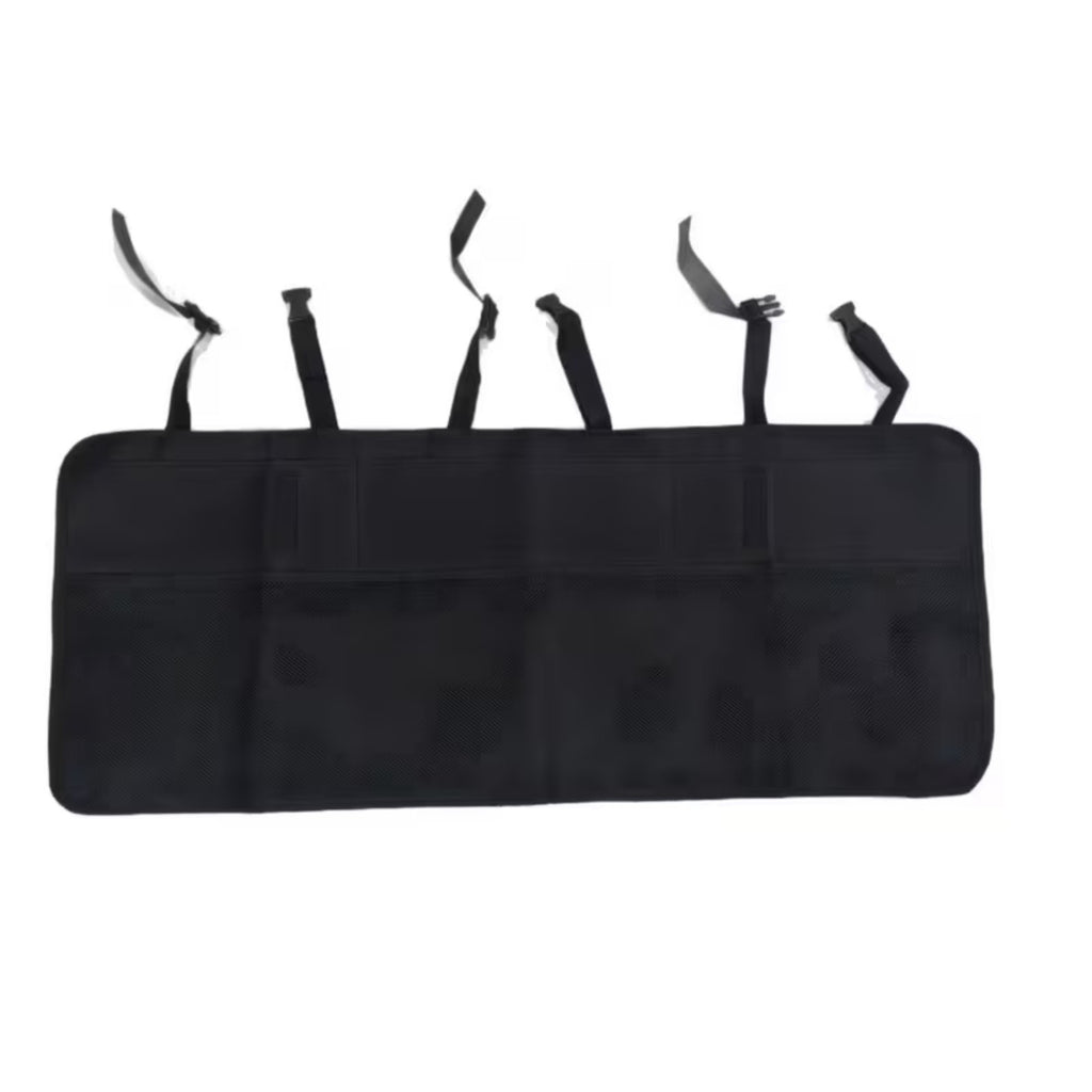 Universal Car Trunk Organizer Cargo Net – Hanging Back Seat Storage Bag with 8 Pockets