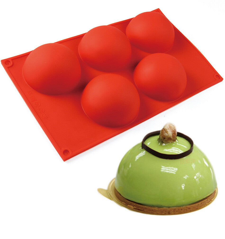 3PCS Semi Sphere Silicone Chocolate Mould Set - Half Round Dome Bakeware for Baking and Desserts