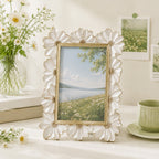 2pcs Resin Flower Photo Frame Art Projects Display Table Stand Office Home Decor