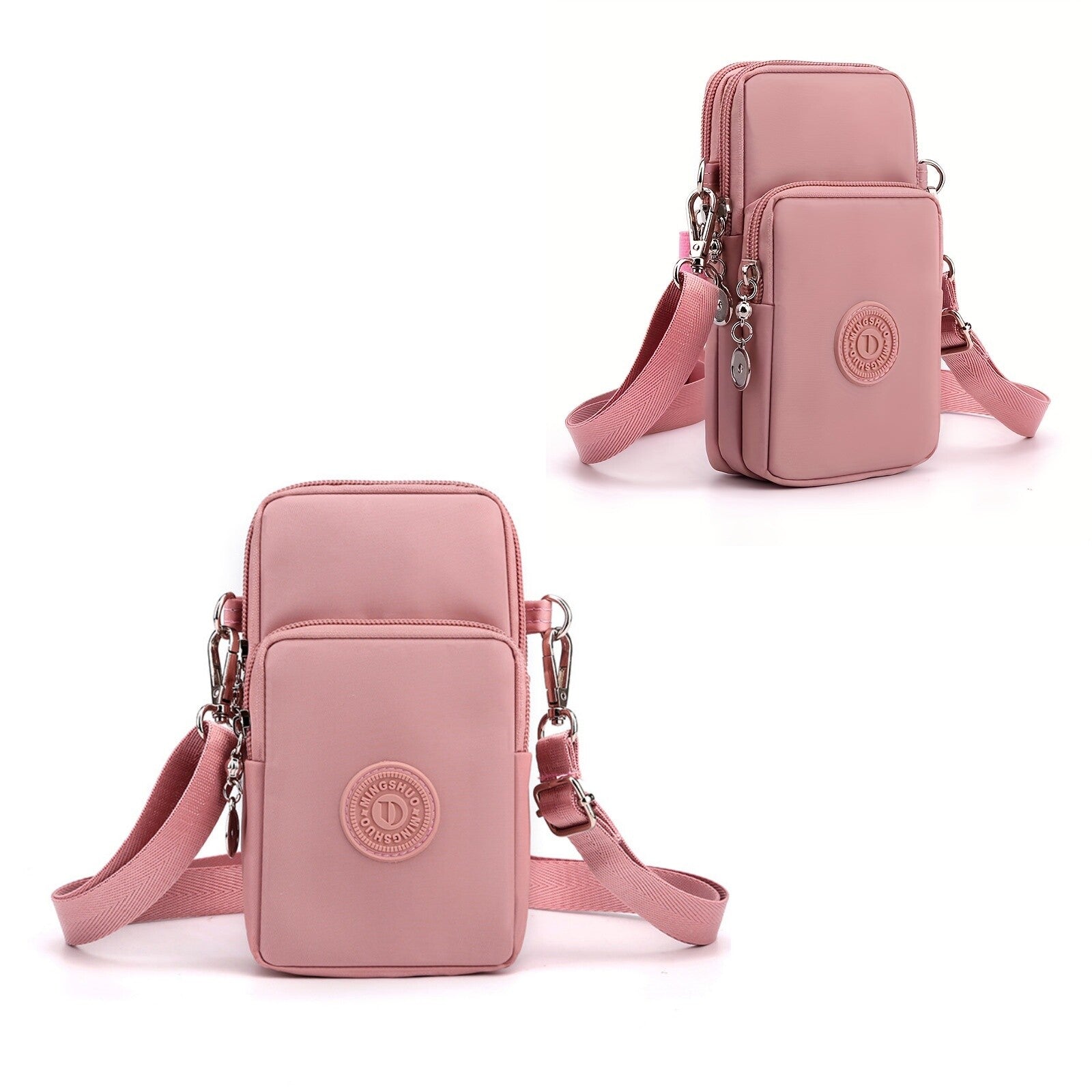 Women’s Pink Crossbody Phone Bag - Fashion Coin Purse with Mobile Phone Pocket