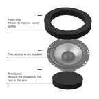 16pcs Car Speaker Foam Enhancer Rings 6.5" | Door Soundproof Vibration Dampening Kit