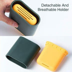 Silicone Toilet Brush with Holder – Hygienic Bathroom Cleaning Brush Set