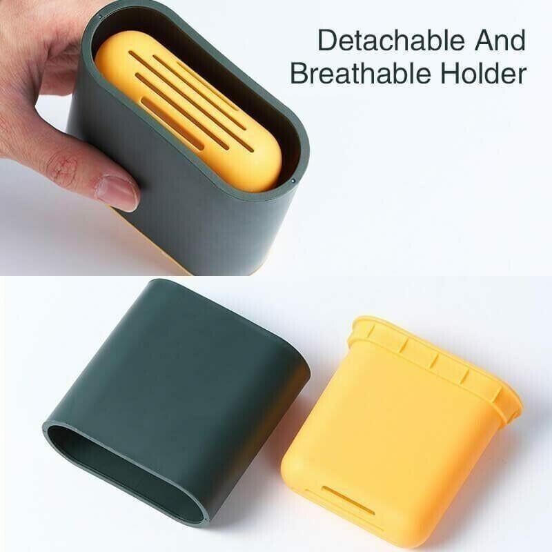 Silicone Toilet Brush with Holder – Hygienic Bathroom Cleaning Brush Set