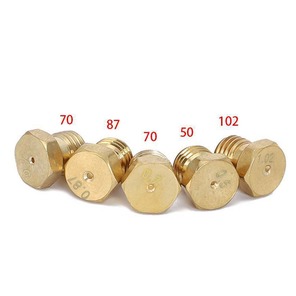 LPG Gas Jet Nozzle Set for Gas Stove & Hob – Propane Burner Conversion Kit (5 or 10pcs)