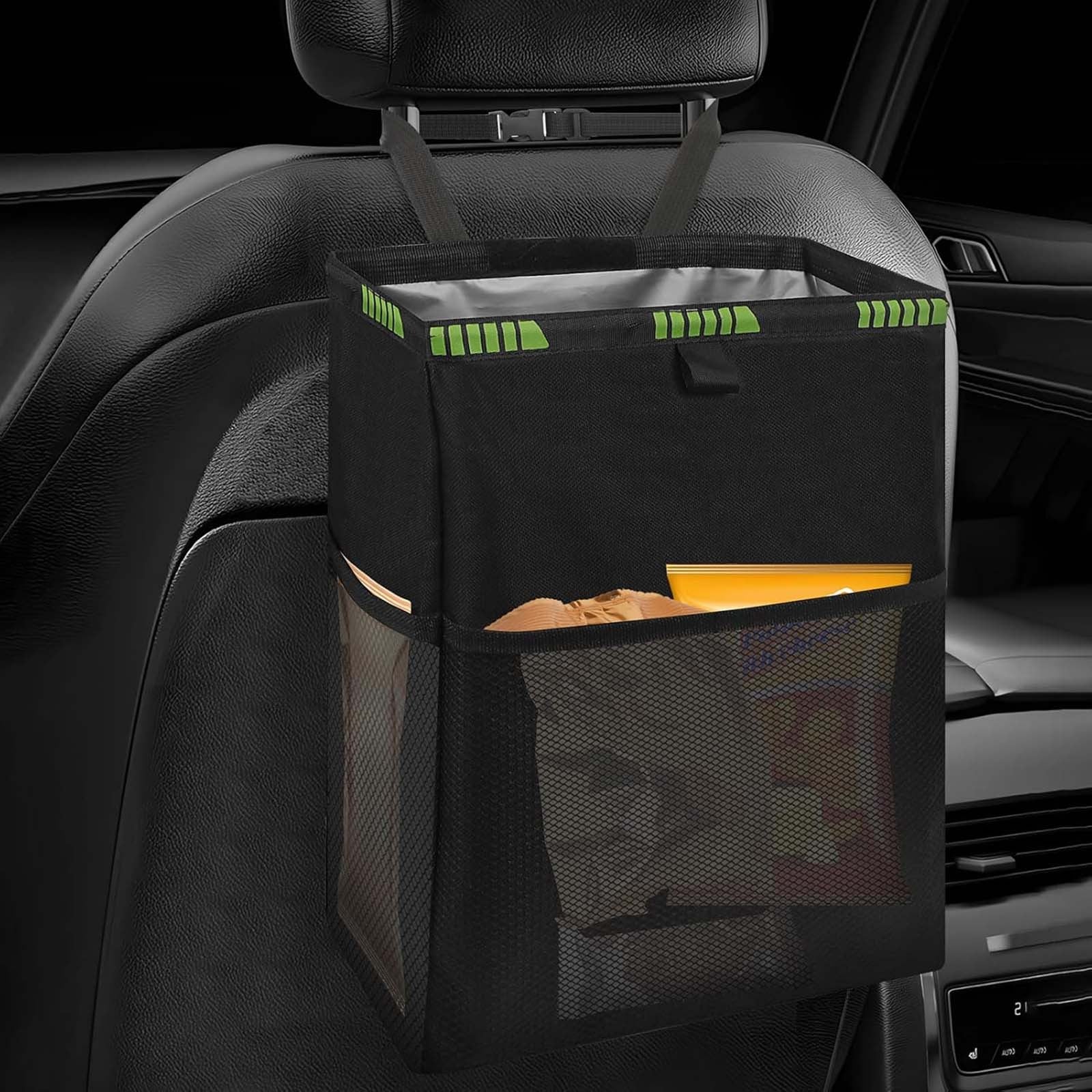 Car Waterproof Trash Bag Back Seat Organizer Leakproof Hanging Garbage Storage Bag