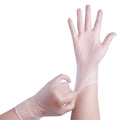 200PCS Clear Vinyl Disposable Gloves Powder Free - Food Safe Medical and Cleaning Gloves Size M