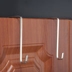 10pcs 5mm Stainless Steel Over The Door Hook Adjustable Door Hanger Rack Cloth