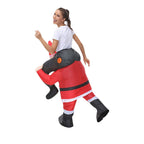 Riding Santa Inflatable Costume Suit Christmas Cosplay Party Decor Adult Kids OD