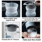9PCS Whiskey Cocktail Sphere Ice Ball Mold Set - Reusable Round Ice Cube Maker for Drinks