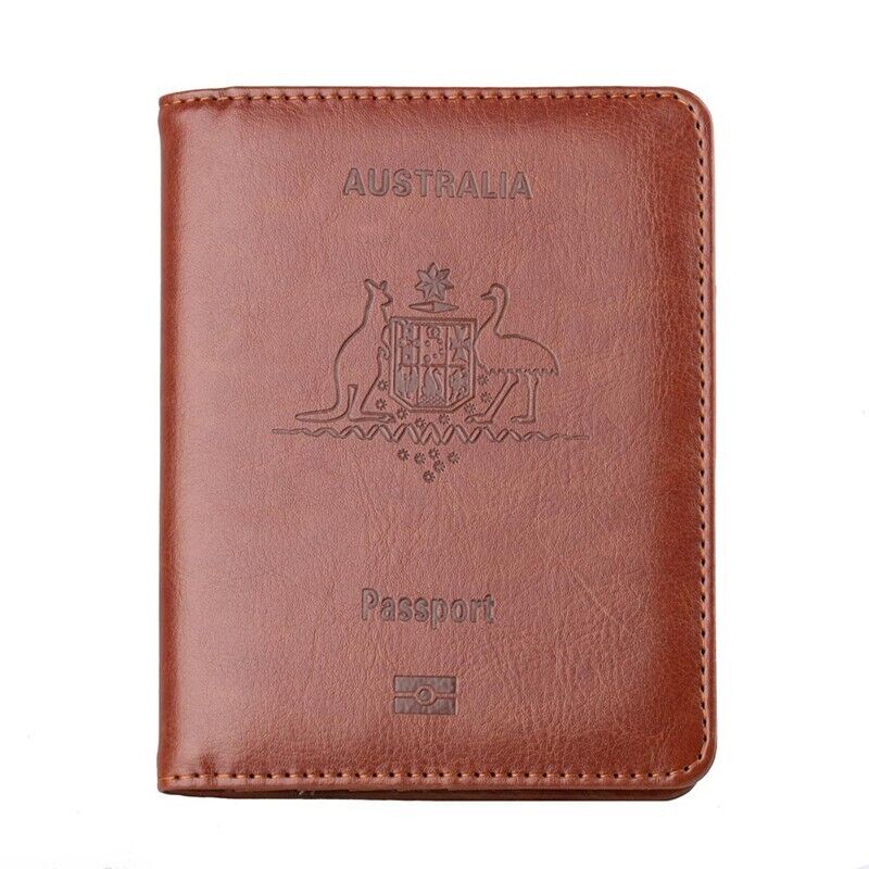 Slim RFID Blocking Passport Holder Wallet – Travel ID Card Organizer (AU Design)