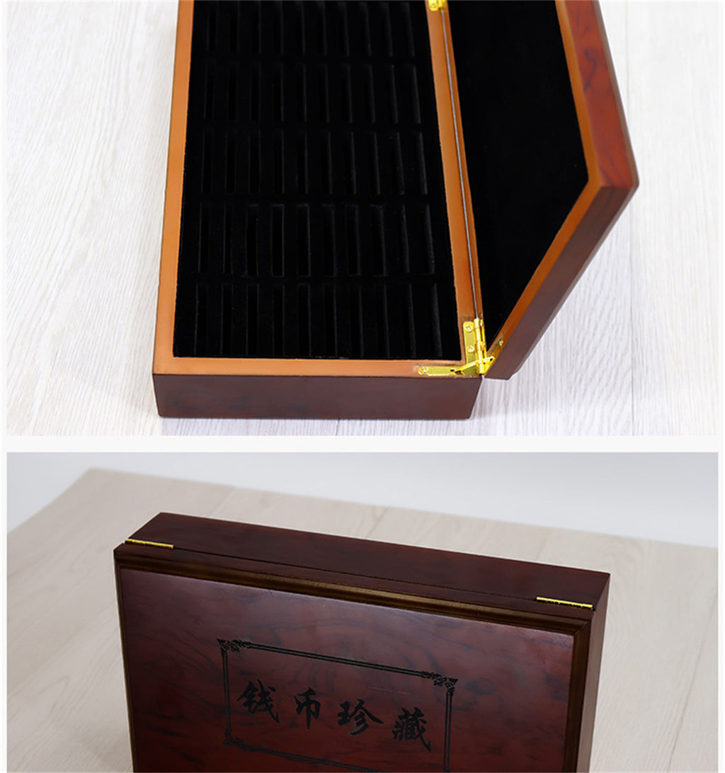 Coin box hinges and lid