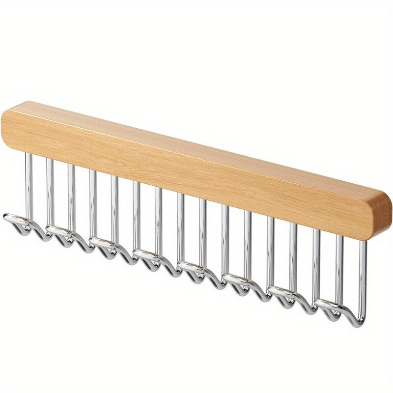 Premium Wood Style Wall Mounted Hanger Hook – Adhesive Kitchen Bathroom Cloth Hook
