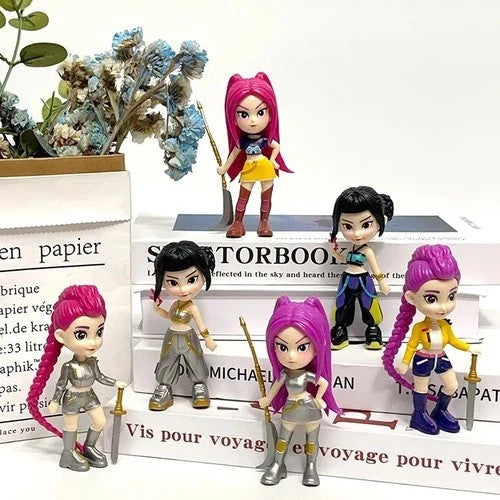 6PCS Kpop Demon Hunters Action Figure Kids Toy Xmas Gift PVC Rumi Mira Zoey Doll