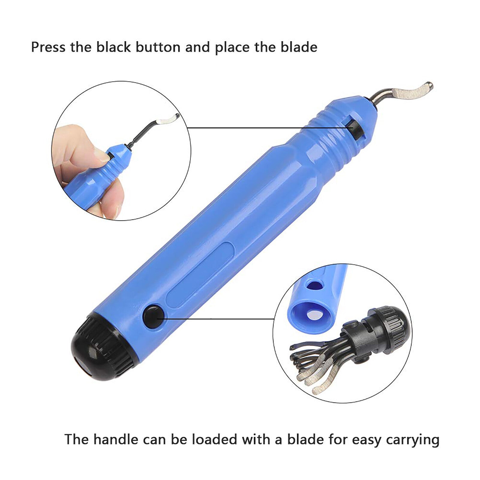 Rotary Deburring Tool Kit with 10 Blades – Manual Metal Deburr Set for Steel, Copper, Plastic and Wood