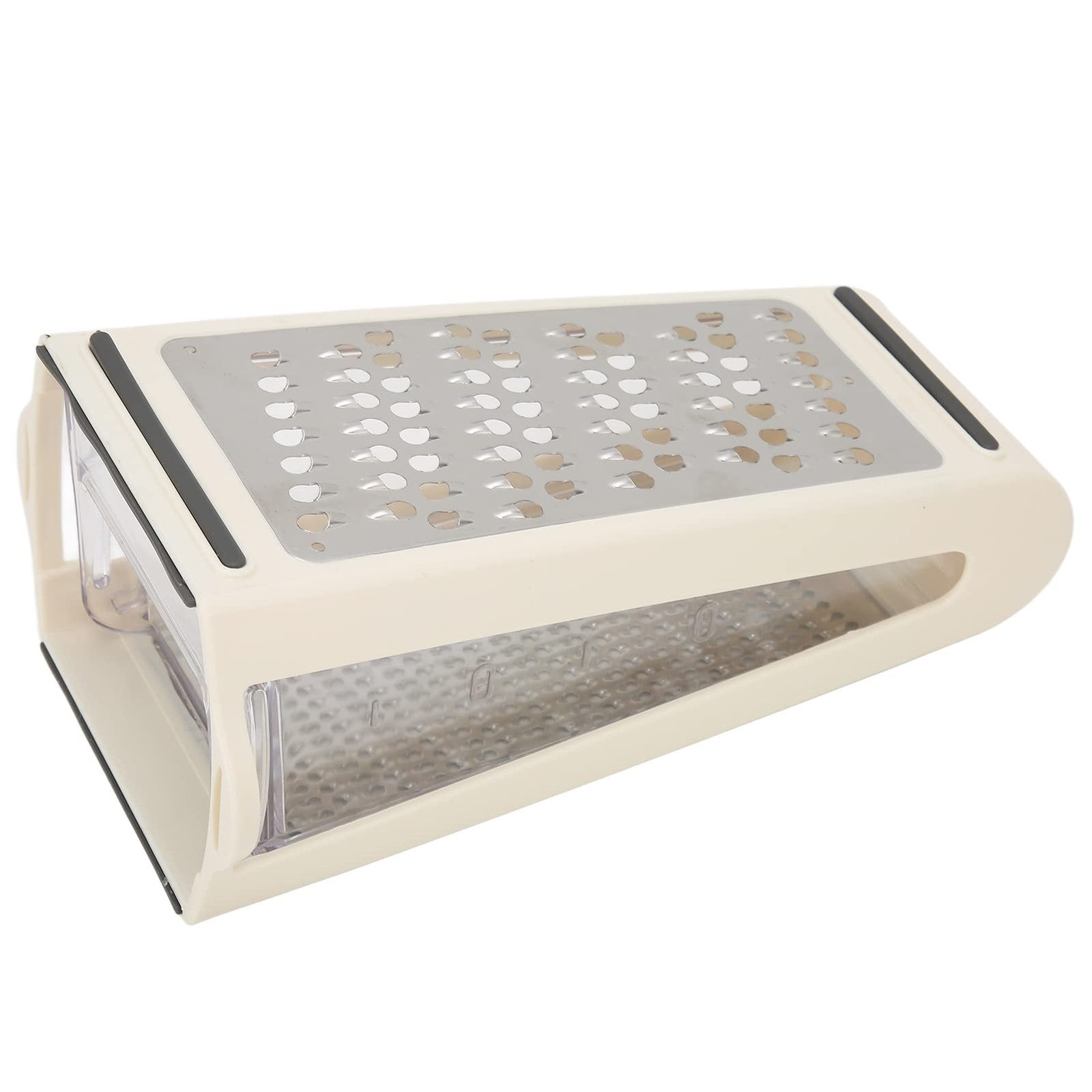 2PCS Vegetable Cheese Grater with Container – Double Sided Garlic Ginger Box Grater
