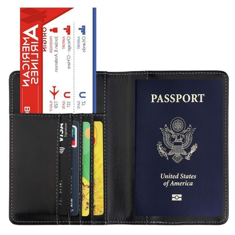 Slim RFID Blocking Passport Holder Wallet – Travel ID Card Organizer (AU Design)