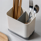 Cutlery Drainer Basket - Multifunctional Spoon Chopstick Storage Holder with Drain Base